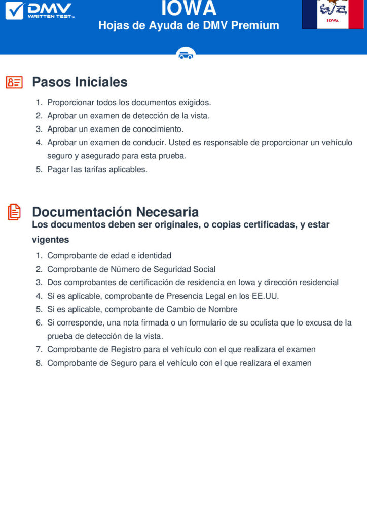 conduce en iowa requisitos para obtener tu licencia